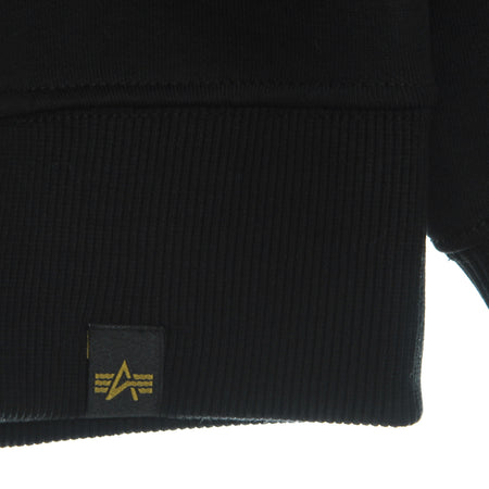ALPHA INDUSTRIES Felpa Girocollo Uomo Nasa Reflective Sweater Black da uomo