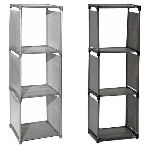 Scaffale Multiuso A 3 Scomparti Ripiani Armadio Componibile Per Bucato Mobile Casa Bagno