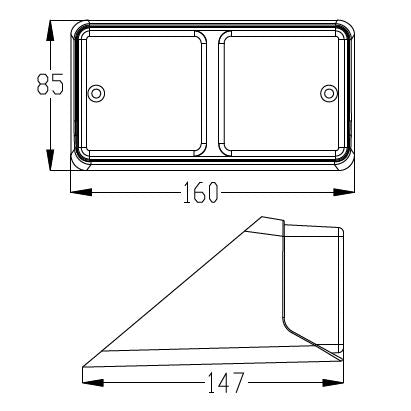 Fanale Posteriore Dx Trattore Fiat 5172685 confezione da 2 pezzi