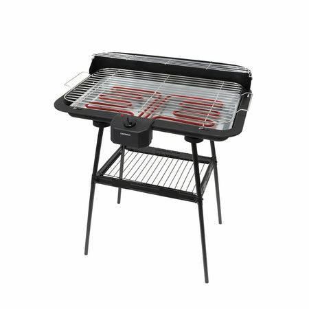 Barbecue Elettrico Con Stand Griglia Da Tavolo 2in1 2200w Termostato Regolabile Grigliata