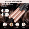 Set 5in1 Piastra Capelli 3 Coni Arricciacapelli Lisci Onde Ceramica Riscaldamento Rapido