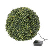 Bosso sintetico Verde con 20 luci a led, ricarica solare, Ø28 cm