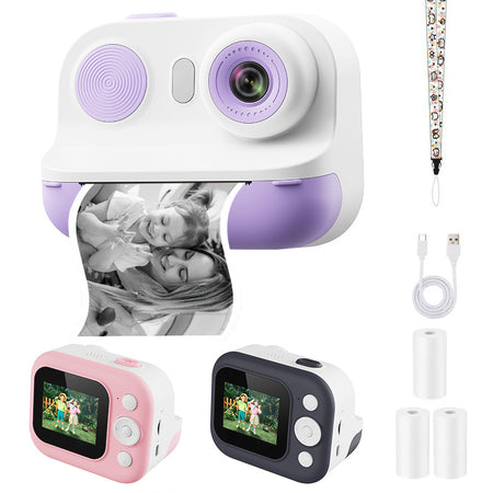 Fotocamera Portatile A Stampa Istantanea Per Bambini Con Schermo Led Zoom Digitale 6x