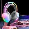 Cuffie Wireless Ricaricabile Bluetooth V5.3 Luci Rgb Led Auricolare Musica Pc Smartphone