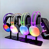 Cuffie Wireless Ricaricabile Bluetooth V5.3 Luci Rgb Led Auricolare Musica Pc Smartphone
