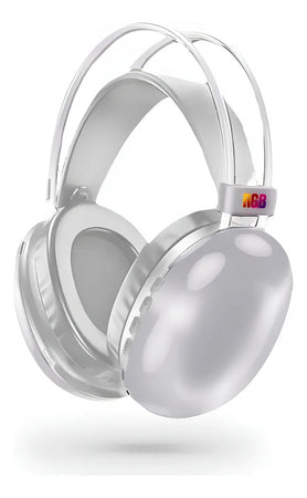 Cuffie Wireless Ricaricabile Bluetooth V5.3 Luci Rgb Led Auricolare Musica Pc Smartphone