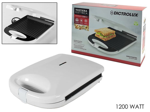 Tostiera Elettrica 1200 Watt Piastra Per Sandwich Ampie Piastre Di Cottura Antiaderenti