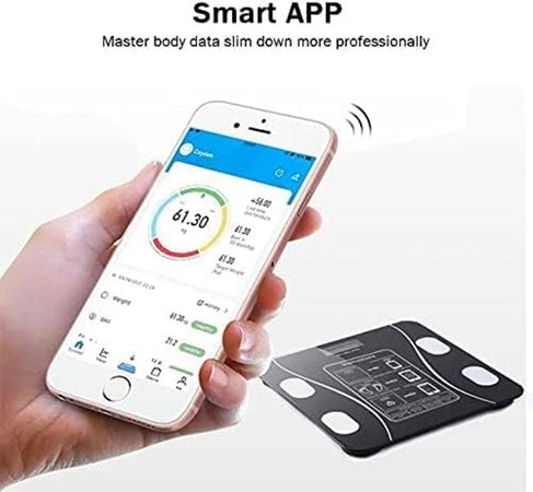 Bilancia Pesapersone Professionale Nera Impedenziometrica Bluetooth Digitale Con App