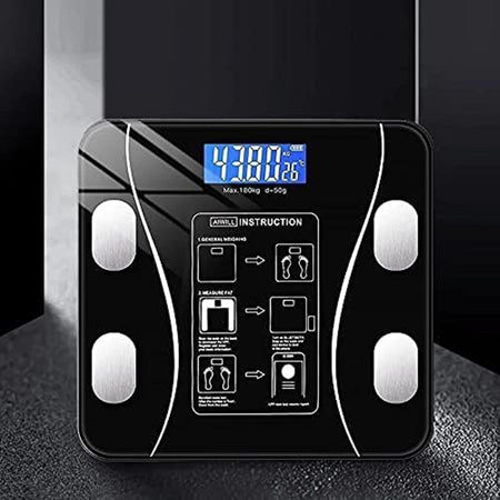 Bilancia Pesapersone Professionale Nera Impedenziometrica Bluetooth Digitale Con App