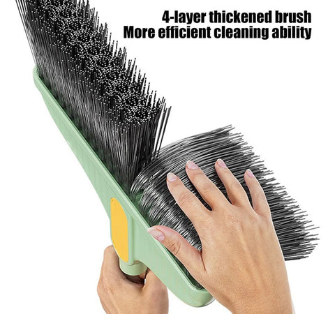 Set Combinato Di Scopa + Paletta Con Denti 2 In 1 Con Manici In Acciaio Per Pulizia Casa