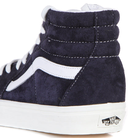 VANS Scarpa Alta Uomo Sk8-hi (pig Suede) Mid Blue/white da uomo