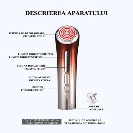 Dispositivo Antirughe Lifting Facciale Rivitalizza Rassoda Schiarisce Viso Usb Portatile