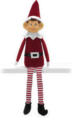 Elfo Di Natale Dispettoso Birichino Pupazzo Natalizio Morbido In Poliestere Snodabile