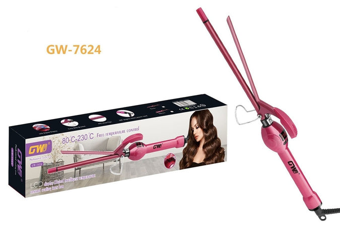 Ferro Arricciacapelli Elettrico Gw-7624 Controllo Temperatura 80°c-230°c Con Display Led