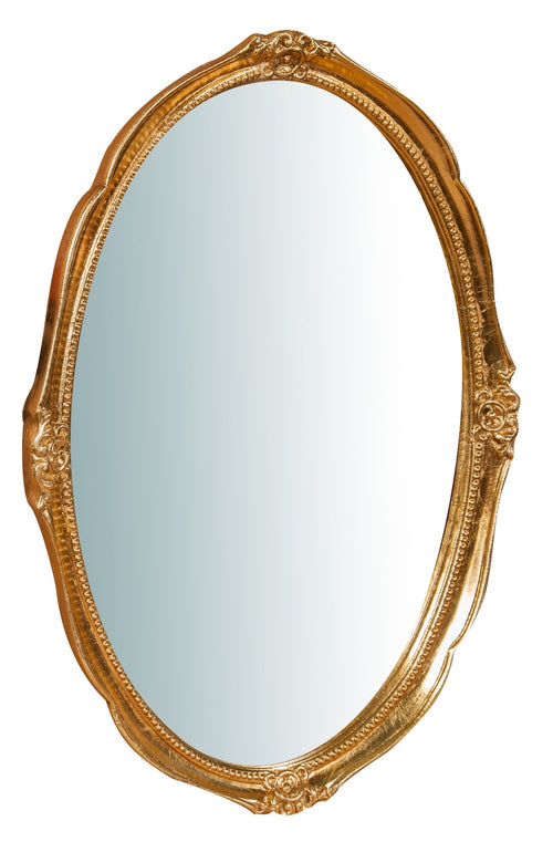 Biscottini Specchiera parete Biscottini legno foglia oro anticato 43x4x61 Made Italia