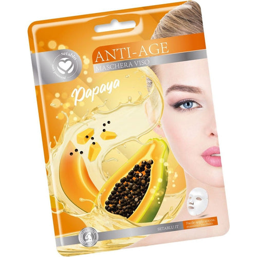 Maschera Viso Alla Papaya In Tessuto Anti-età Per Cura Della Pelle Facile Applicazione