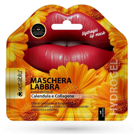 Maschera Labbra Hydrogel Con Estratto Di Calendula Collagene Effetto Idratante Riparatrice