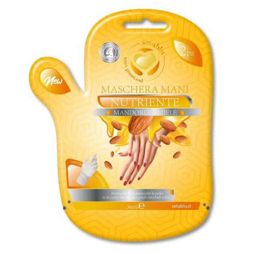 Maschera Mani Nutriente In Tessuto Con Mandorle Miele Per Idratare Nutrire La Pelle Secca