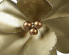 Ramo decorativo Magnolia in velluto oro con clip da 15 cm