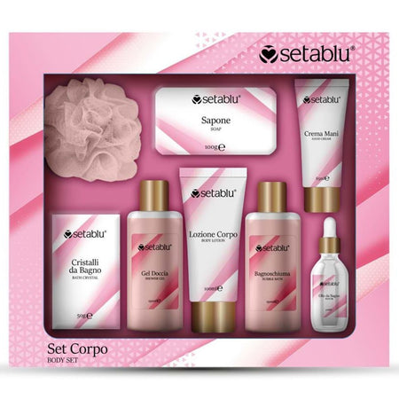 Set Idea Regalo Da 8 Pz Per Cura Corpo Mani Donna Per Detergere Idratare Profumare Pelle