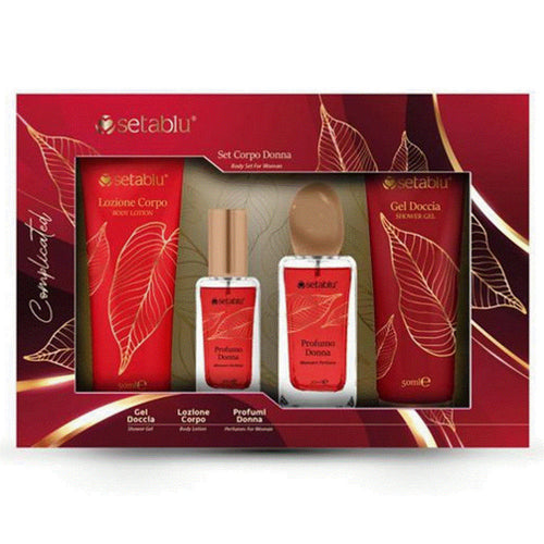 Set Cofanetto Idea Regalo Da 4 Pezzi Con Gel Doccia Lozione Corpo 2 Profumi Da Donna
