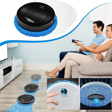 Robot Aspirapolvere Lavapavimenti Automatico Intelligente Silenzioso Interruttore A Pulsante
