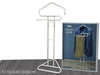 Appendiabiti Da Terra 2 Posti Attaccapanni Stand Guardaroba In Metallo 43,5x36x110,5cm