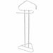Appendiabiti Da Terra 2 Posti Attaccapanni Stand Guardaroba In Metallo 43,5x36x110,5cm
