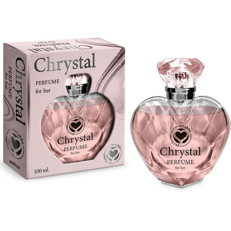 Profumo Corpo Per Lei Eau De Parfum Da Donna Chrystal Da 100ml A Forma Di Cuore 020921