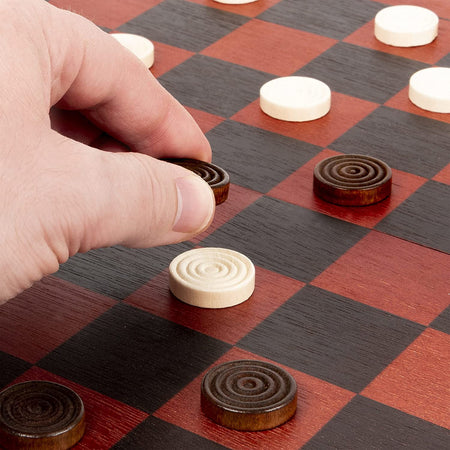 Set Scacchi e Dama in Valigetta di Legno