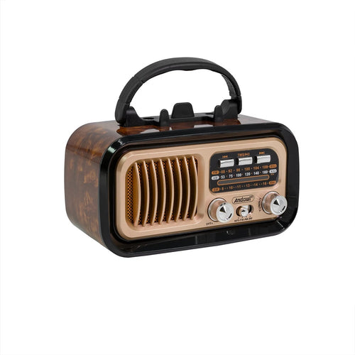 Radio Da Tavolo Con Pannello Solare Portatile Stile Vintage Retrò Bande Am Fm Sw Q-sy721