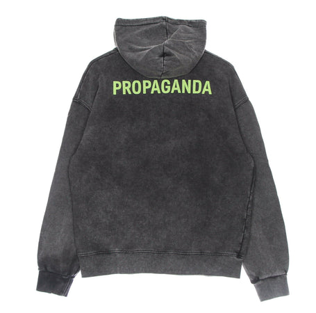 PROPAGANDA Felpa Leggera Cappuccio Uomo Logo Hoodie Stone Washed da uomo