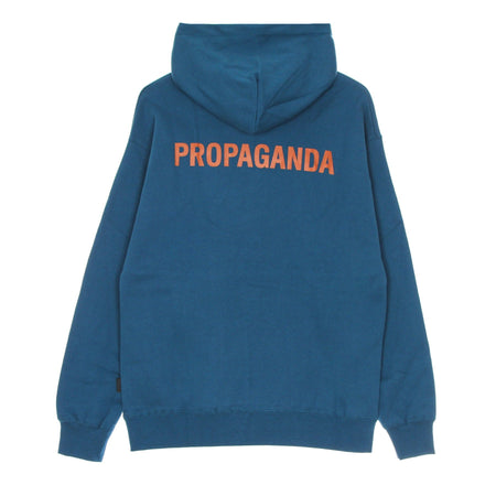 PROPAGANDA Felpa Cappuccio Uomo Logo Hoodie Petrol da uomo