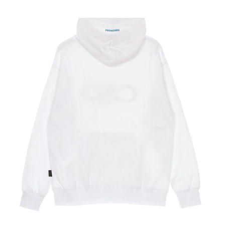 PROPAGANDA Felpa Cappuccio Uomo Logo Water Hoodie White da uomo