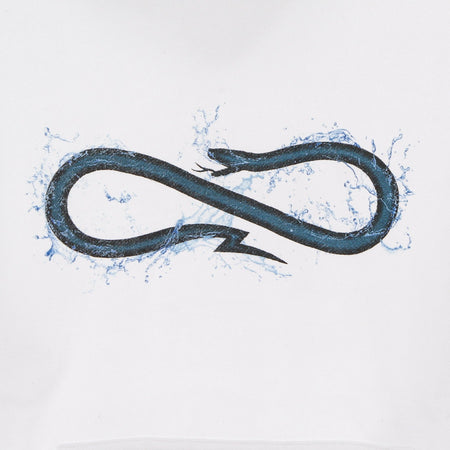 PROPAGANDA Felpa Cappuccio Uomo Logo Water Hoodie White da uomo