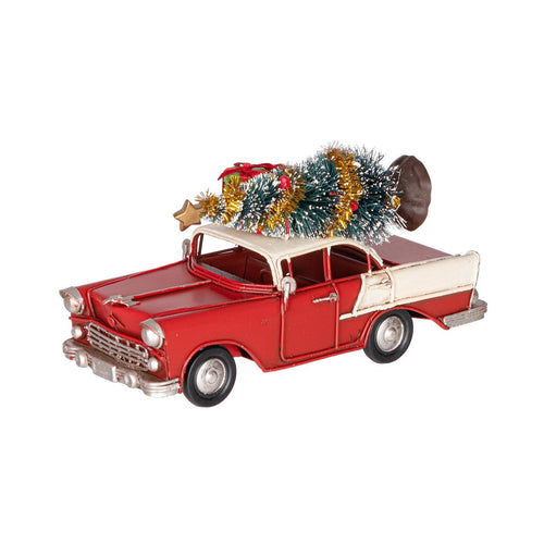 Decorazione Coleen auto in metallo e PE con regali per decorazioni natalizie