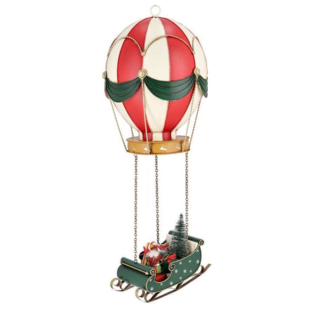 Mongolfiera decorativa "Noelle" in metallo per decorazione di Natale
