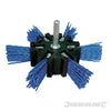 Silverline Spazzola ad alette in nylon fina e grossa ideale per sbavature Offerta 3pezzi Silverline