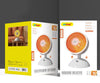 Riscaldatore Al Quarzo Per Interni Portatile Ricaricabile Regolabile Da Tavolo 1000w Q-nf1000