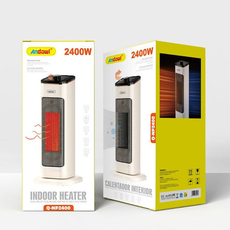 Stufa Riscaldatore Elettrico Portatile Per Interni Oscillante A Torre 2400w Q-nf2400