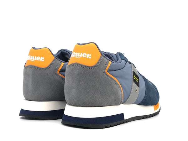 BLAUER Sneaker Uomo Queens01 Navy/ Orange
