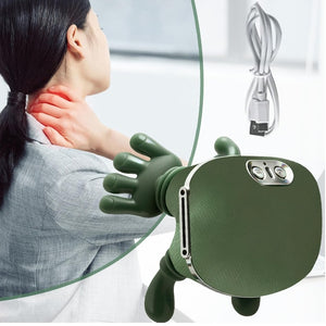 Massaggiatore Cervicale Con Manine Massaggio Elettrico Shiatsu Schiena Collo Spalle Dolore
