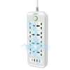 Ciabatta Multipresa Corrente Con 8 Prese 3 Porte Usb 1 Porta Pd 2500w Con Pulsante Q-px20