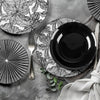 Set Servizio Di Piatti Da Tavola In Porcellana Da 18pz Decori Bianco Nero Moderno Elegante