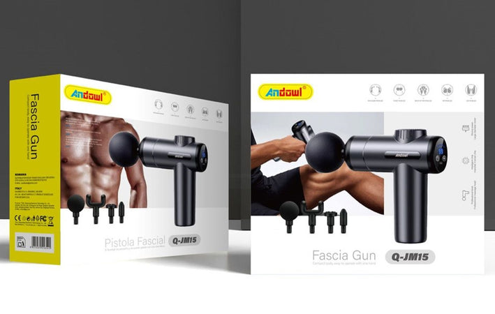 Pistola Per Massaggio Muscolare Q-jm15 Con Display Lcd Testine Massaggianti Intercambiabili