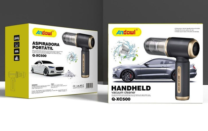 Aspirapolvere Elettrico Portatile Ergonomico Per Pulizia Auto Con Filtro Rimovibile Q-xc500