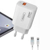 Kit Caricabatterie Per Cellulare Porta Usb Con Cavo Lightning 25w Quick Charge 3.0 Q-cd70