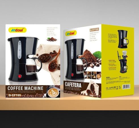 Macchina Per Caffè Con Filtro Ad Alta Densità Brocca In Vetro Capacità 600 Ml Q-cf709