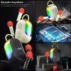 Altoparlante Karaoke Bluetooth Wireless Portatile Con Microfoni Effetti Luce Rgb Q-yx133