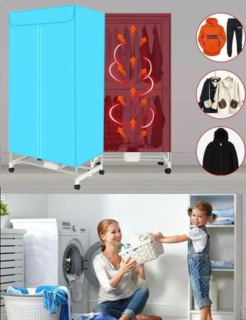 Asciugatrice Elettrica Portatile Asciuga Biancheria Vestiti 1500w Per Case Camper Viaggio